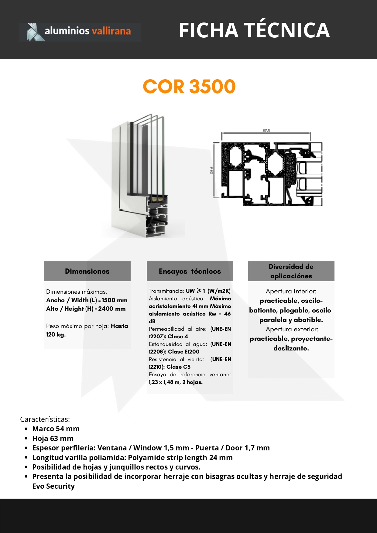 Ficha técnica COR 3500