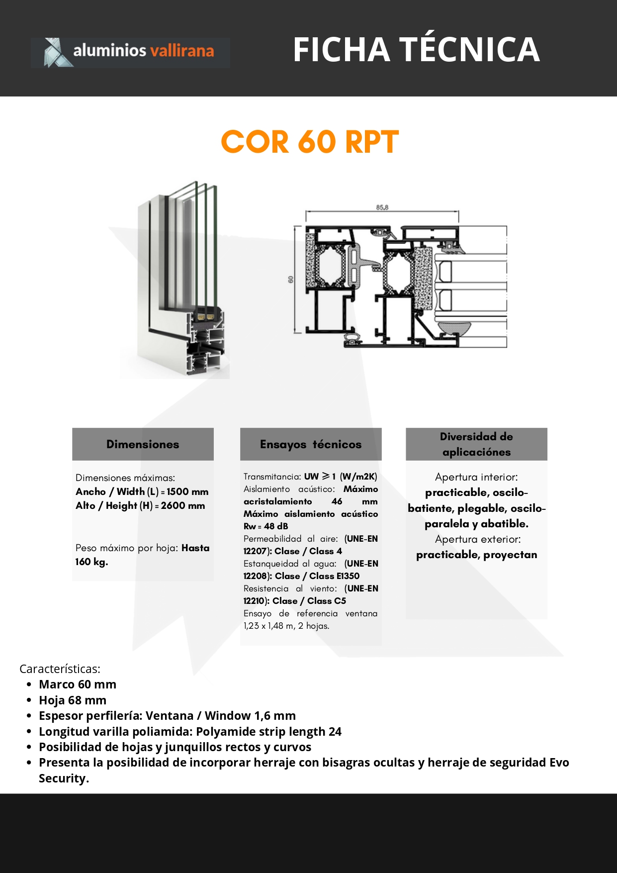 Ficha técnica COR 60 RPT